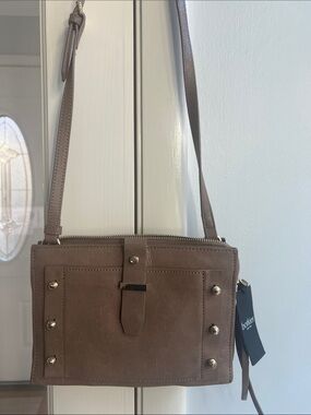 NWT Botkier Taupe ( Wheat)  Warren City Crossbody Bag with Gold Hardware